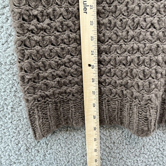 Free People Sweater Brown Oversized Fuzzy V Neck Pullover - Picture 6 of 9
